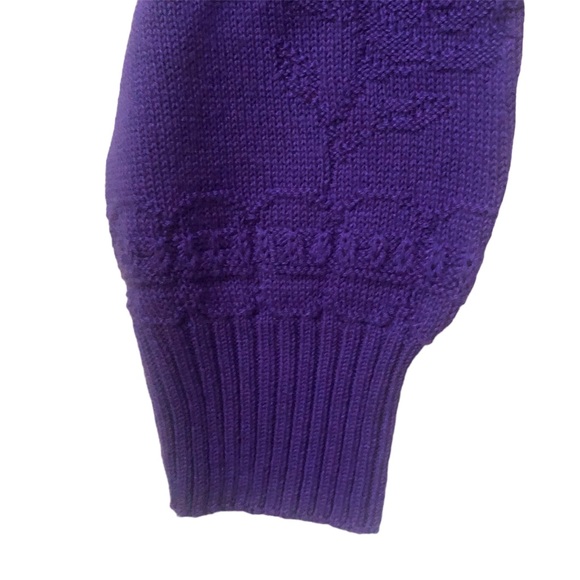 Vintage Purple Floral Textured Sweater By Kenneth too! Small - Picture 6 of 7